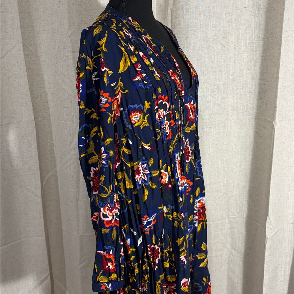 Old Navy Blue Floral Tunic Top or Mini Dress - Picture 4 of 7